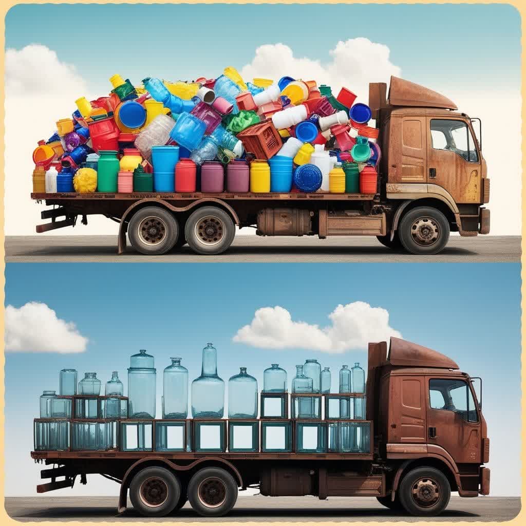 حمل و نقل ظروف پلاستیکی و شیشه ای